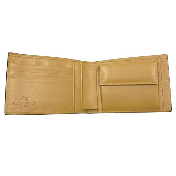 $380 Italy Made Etro Paisley Cactus Printed Wallet - Picture 5 of 8